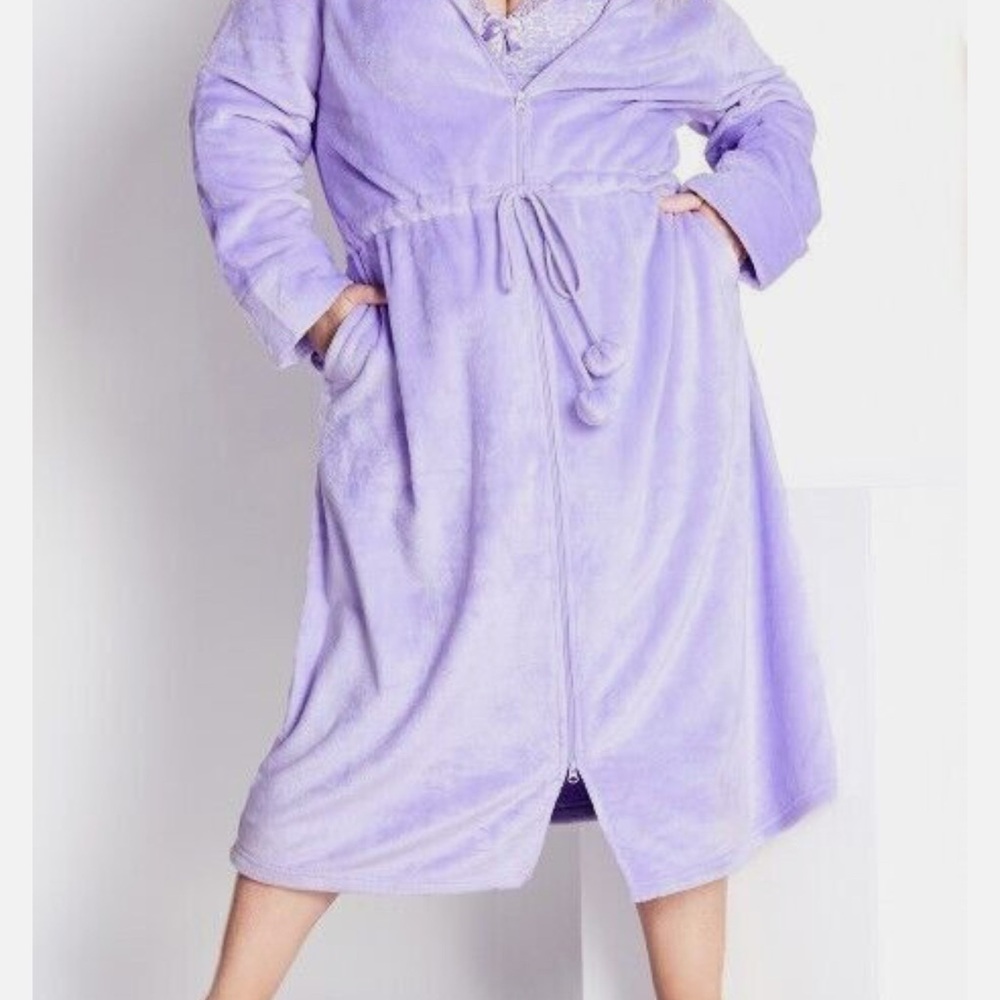 Plus Size Robe Lavender